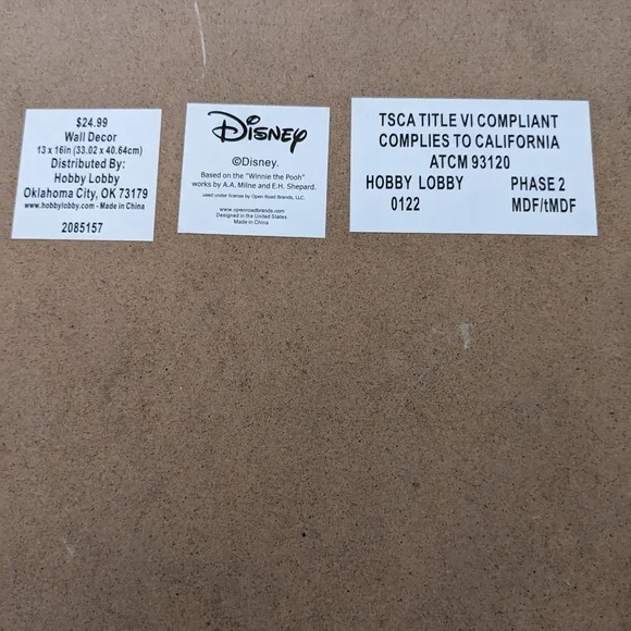 Disney Wall Decor Framed Winnie the Pooh Bear Nursery Adventure Tigger Eyore - Picture 2 of 4